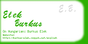elek burkus business card